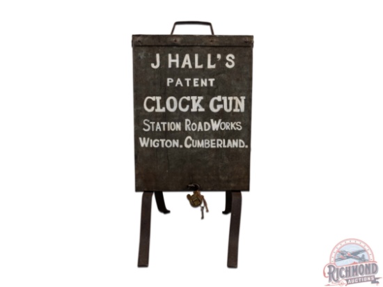 Antique John Hall Automatic Clock Gun for Scaring Birds