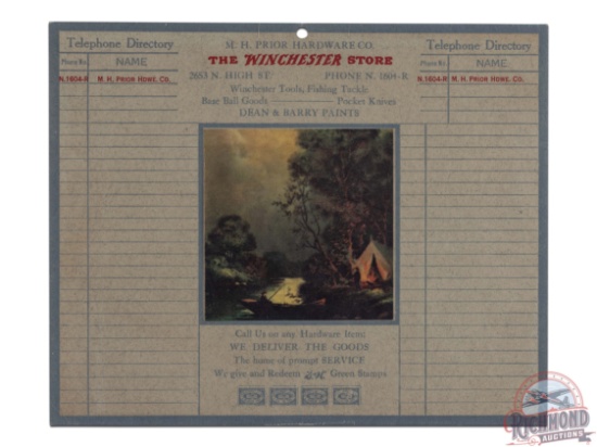 M.H. Prior The Winchester Store Telephone Directory Display w/ Camping Scene