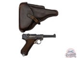 1936 Mauser S/42 9mm Luger Semi-Auto Pistol with Period Correct Holster