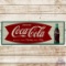 Fantastic Drink Coca Cola Refreshing New Feeling w/ Bottle & Fishtail Logo Tin Sign