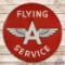 Flying A Service Station Gasoline 6' Double Sided Porcelain ID Sign w/ Logo