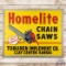 Homelite Chain Saws Sales & Service 5' Emb. Single Sided Tin Sign Toburen Implement Co.