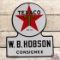 Superb 1939 Texaco W.B. Hobson Keyhole Truck Door Single Sided Porcelain Sign