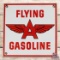Flying A Gasoline Single Sided Porcelain Pump Plate Sign w/ Logo