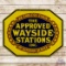 Superb Approved Wayside Stations Inc. Double Sided Porcelain Sign