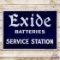 Exide Batteries Service Station Double Sided Porcelain Sign