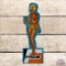 Fram Filters Die Cut Single Sided Tin Pin-up Girl in Bikini Sign