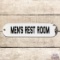 Men's Rest Room Single Sided Porcelain Sign