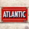 Extraordinary Atlantic Gasoline Single Sided Porcelain Pump Plate Sign 