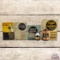 Group of 4 Whiz Counter Top Single Sided Tin Counter Top Display Signs w/ 2 Cans