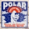Scarce Polar Certified Water Single Sided Porcelain Sign w/ Polar Bear