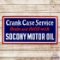 Socony Motor Oil Crank Case Service Single Sided Porcelain Sign