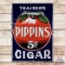 Traiser's Pippins 5 Cent Cigar Single Sided Porcelain Sign w/ Logo