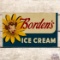 1954 Borden's Ice Cream Double Sided Tin Flange Sign w/ Elsie