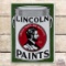 Lincoln Paints and Varnishes Double Sided Porcelain Flange Sign