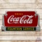 1939 Drink Coca Cola Fountain Service Die Cut Single Sided Porcelain Sign