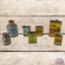 Group of 7 Whiz RM Hollingshead Co. Metal Oil Grease Cans