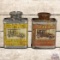 Lot of 2 Whiz Rapid Repair Enamel Metal Cans w/ Automobiles