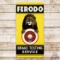 Ferodo Brake Testing Service Single Sided Tin Sign w/ Lion