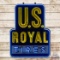 U.S. Royal Tires 6' Emb. Single Sided Porcelain Factory Neon Sign