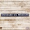 Standard Oil Products 10' Horizontal Emb. Single Sided Porcelain Sign