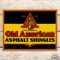 Impressive Old American Asphalt Shingles Single Sided Porcelain Sign w/ Native American