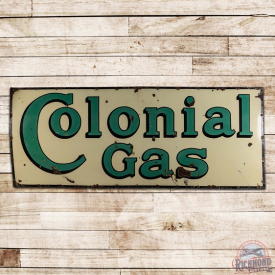 Colonial Gas 10' Single Sided Porcelain Sign "Large"