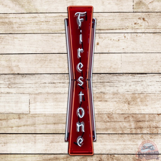 Stunning Firestone 6' Die Cut Single Sided Tin Neon Sign