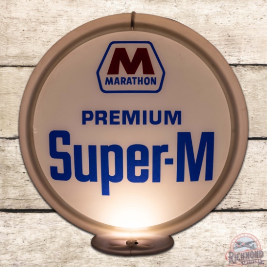 Marathon Premium Super-M 13.5" Complete Capco Gas Pump Globe w/ Logo