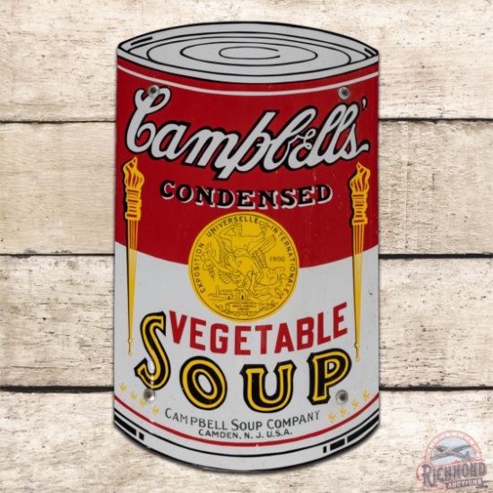 Campbell's Vegetable Soup Curved Single Sided Porcelain Sign