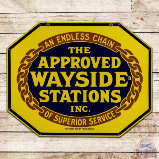Superb Approved Wayside Stations Inc. Double Sided Porcelain Sign