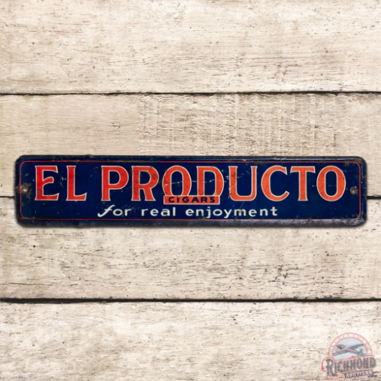 El Producto Cigars "For Real Enjoyment" Single Sided Tin Sign