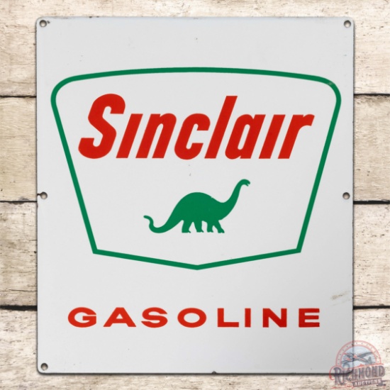 Superb Sinclair Gasoline Single Sided Porcelain Pump Plate Sign w/ Dino