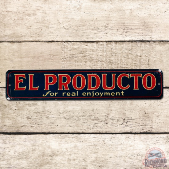 El Producto Cigars "For Real Enjoyment" Convex Single Sided Tin Sign