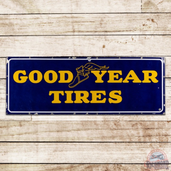 Goodyear Tires 5.5' Single Sided Porcelain Sign w/Wingfoot Logo