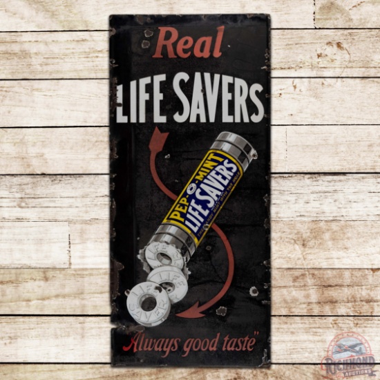 Real Life Savers "Always Good Taste" Single Sided Porcelain Highway Lighthouse Sign