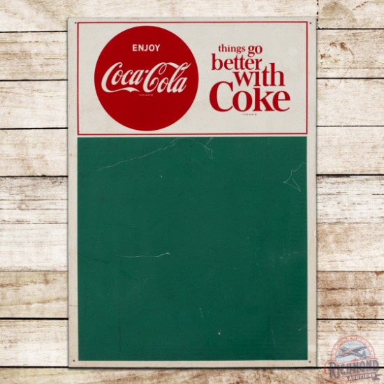 Enjoy Coca Cola "Things Go Better with Coke" Single Sided Tin Menu Board Sign