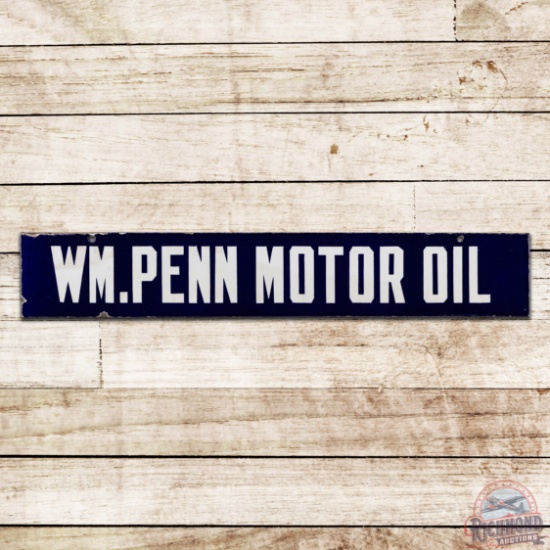 Wm. Penn Motor Oil Double Sided Porcelain Sign