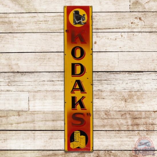 Kodak Verichrome Camera Film Vertical Single Sided Porcelain Sign
