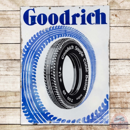 Goodrich Souple Corde Tires Double Sided Porcelain Sign