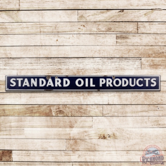 Standard Oil Products 10' Horizontal Emb. Single Sided Porcelain Sign