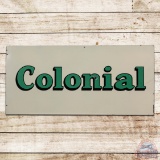 Colonial Gasoline Double Sided Porcelain Sign