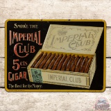 Imperial Club 5 Cent Cigars Emb. Single Sided Tin Sign