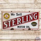 We Sell Sterling Motor Oil Double Sided Porcelain Sign w/ Logo