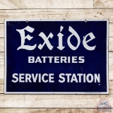 Exide Batteries Service Station Double Sided Porcelain Sign