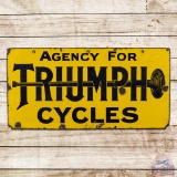 Early Agency for Triumph Cycles Single Sided Porcelain Sign