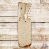 Fantastic NOS 1954 Five Brothers Bourbon Whiskey Die Cut Single Sided Tin Bottle Sign w/ Paper