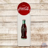 Outstanding 1948 Drink Coca Cola Pilaster Sign w/ Bottle & Button
