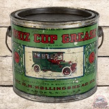 Whiz Cup Grease Metal Can w/ Early Automobile