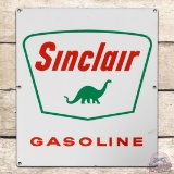 Superb Sinclair Gasoline Single Sided Porcelain Pump Plate Sign w/ Dino